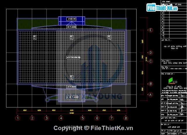 File thiết kế File Cad thiết kế sơ bộ Mặt bằng Nhà điều hành 2 tầng văn phòng công nghiệp